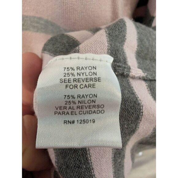 JOSEPH A | Striped Ribbed Turtleneck Sweater Top Petite Large - Picture 5 of 6